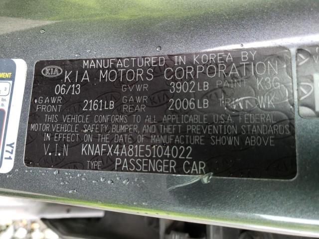 KNAFX4A81E5104022 KIA FORTE EX