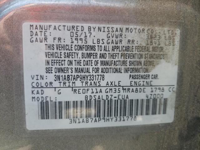 3N1AB7AP9HY331778 Nissan SENTRA S