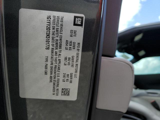 2019 CHEVROLET CORVETTE G - 1G1YY2D72K5101778