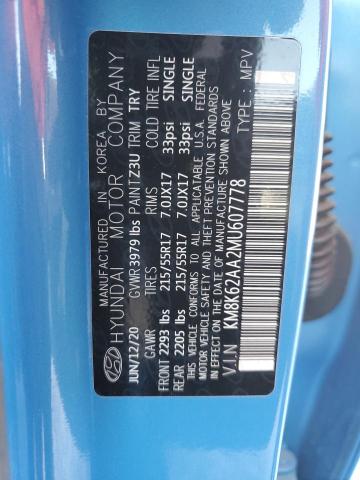 2021 HYUNDAI KONA SEL P - KM8K62AA2MU607778