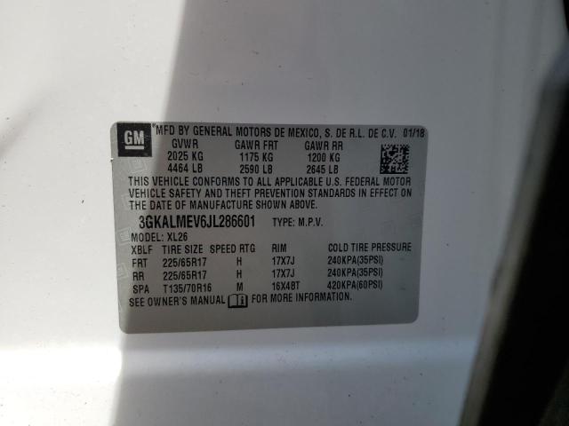 3GKALMEV6JL286601 GMC Terrain Sle