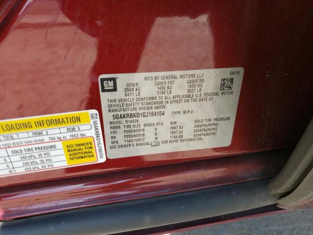 5GAKRBKD1GJ184154 Buick Enclave