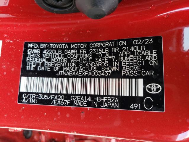 2023 TOYOTA GR COROLLA - JTNABAAEXPA003437
