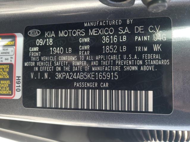 3KPA24AB5KE165915 KIA RIO S