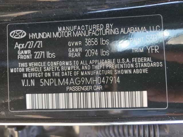 5NPLM4AG9MH047914 Hyundai ELANTRA SEL