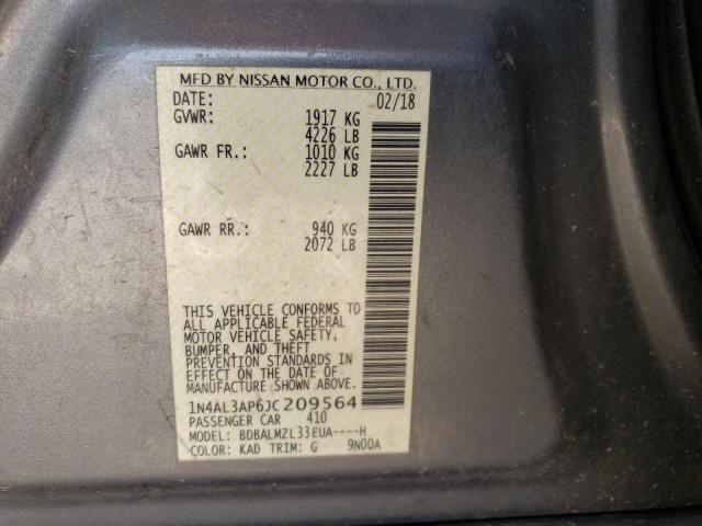 1N4AL3AP6JC209564 Nissan ALTIMA 2.5