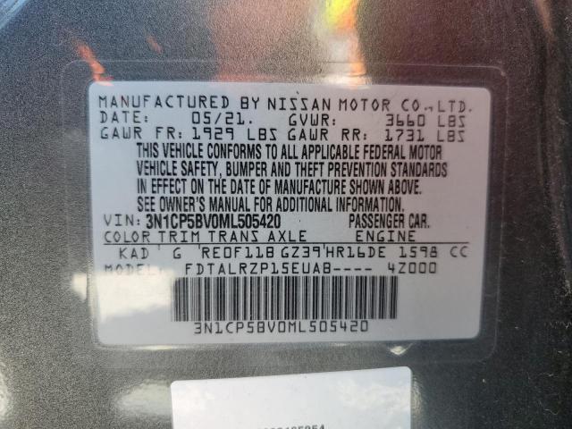 3N1CP5BV0ML505420 Nissan KICKS S