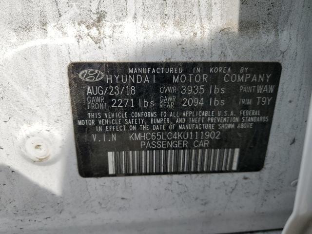 2019 HYUNDAI IONIQ BLUE - KMHC65LC4KU111902