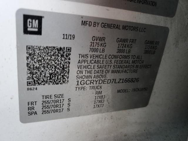 2020 CHEVROLET 1500 - 1GCRYDED7LZ166826