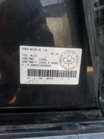 VIN: JH4KB2F33AC800001 Auction: COPART CANADA Lot: 47328303 Location: ONTARIO AUCTION JH4KB2F33AC800001 ACURA RL 2010 BLACK Photo 12