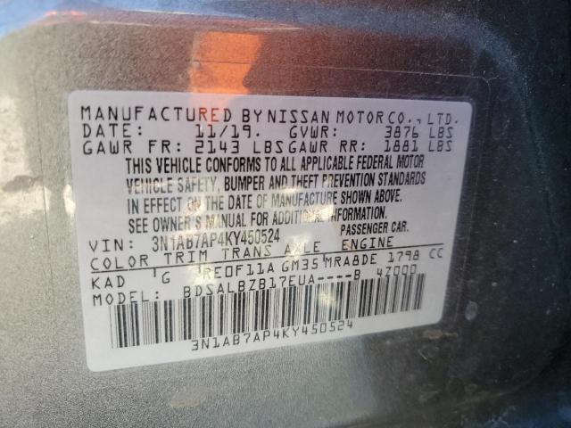 3N1AB7AP4KY450524 Nissan SENTRA S