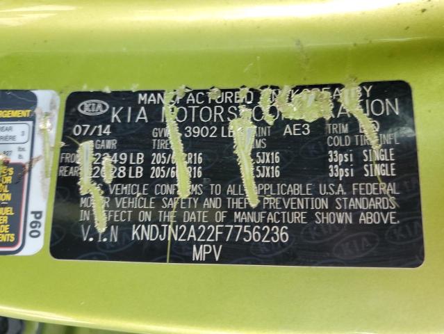KNDJN2A22F7756236 KIA Soul