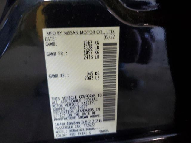 2022 NISSAN ALTIMA SV - 1N4BL4DV8NN382226