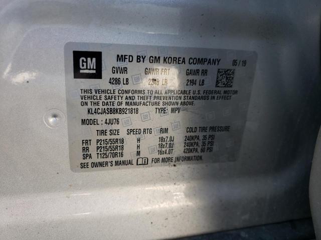 KL4CJASB8KB921818 Buick Encore Preferred