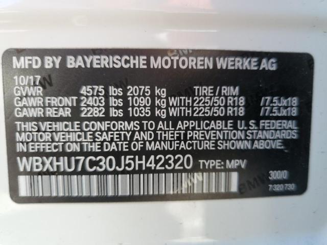 WBXHU7C30J5H42320 BMW X1 Sdrive28i