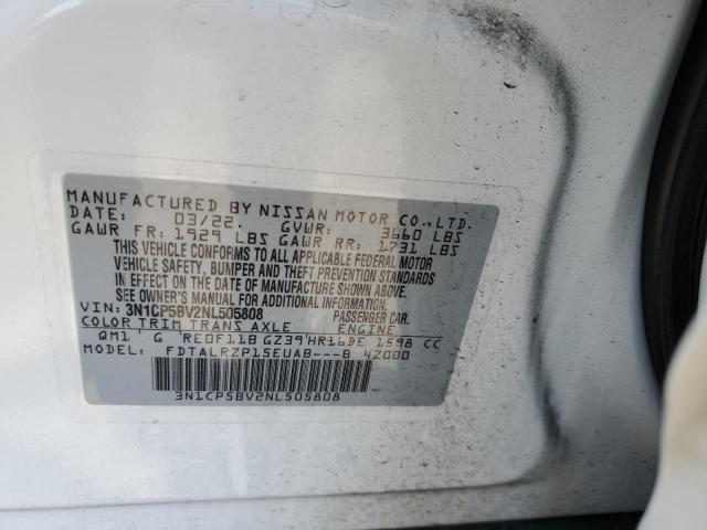 3N1CP5BV2NL505808 Nissan KICKS S