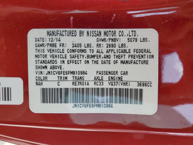 2015 INFINITI Q60 BASE JN1CV6FE6FM810984
