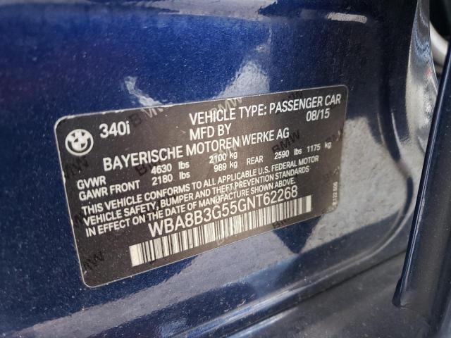 2016 BMW 340 I - WBA8B3G55GNT62268