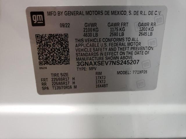 2022 CHEVROLET EQUINOX LS - 3GNAXSEV7NS245207