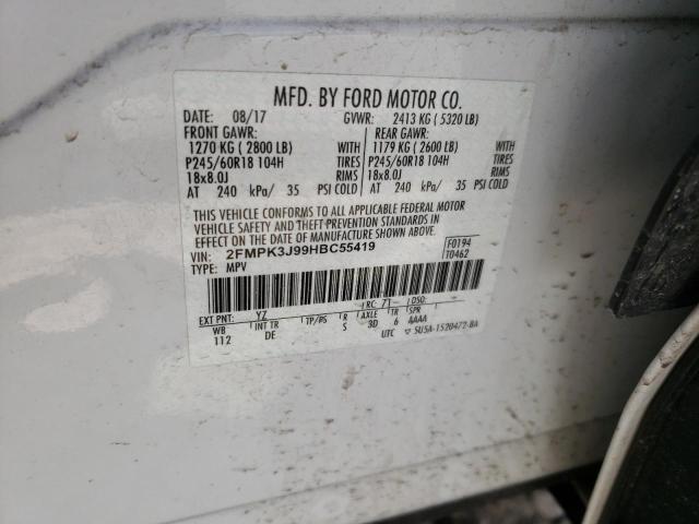 2FMPK3J99HBC55419 Ford EDGE SEL