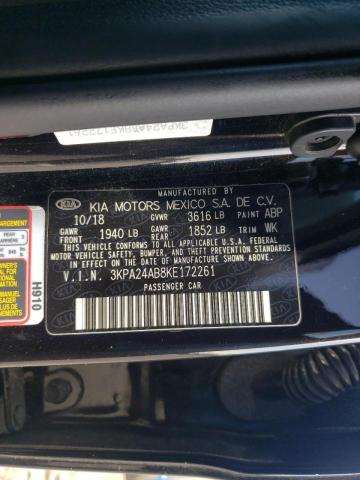 3KPA24AB8KE172261 KIA RIO S