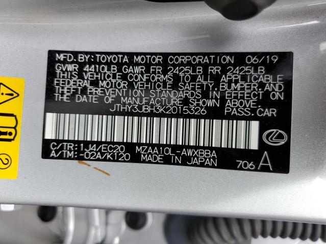 2019 LEXUS UX 200 - JTHY3JBH3K2015326