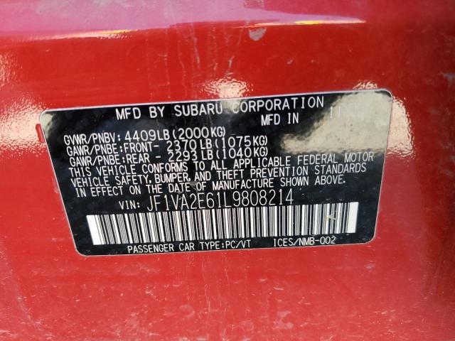 JF1VA2E61L9808214 Subaru Wrx Sti