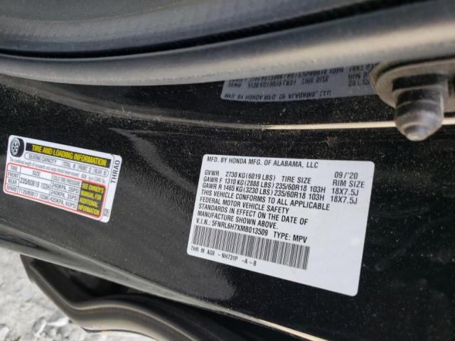 5FNRL6H7XMB013509 2021 HONDA ODYSSEY, photo no. 13