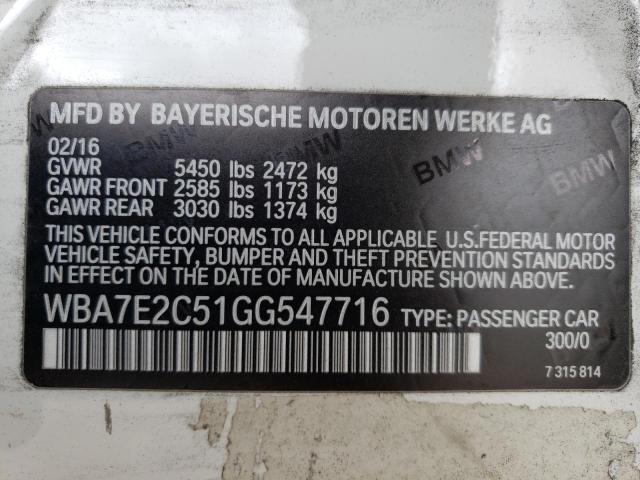 2016 BMW 740 I - WBA7E2C51GG547716