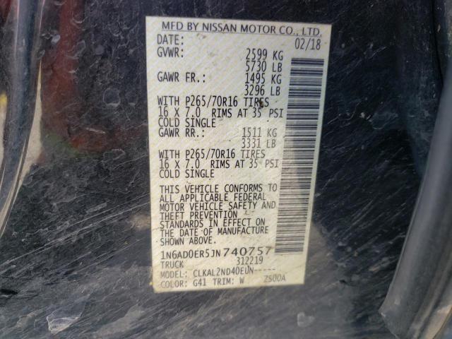 1N6AD0ER5JN740757 Nissan FRONTIER S