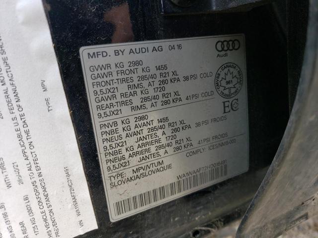 2017 AUDI Q7 TECHNIK WA1WAAF72HD016491