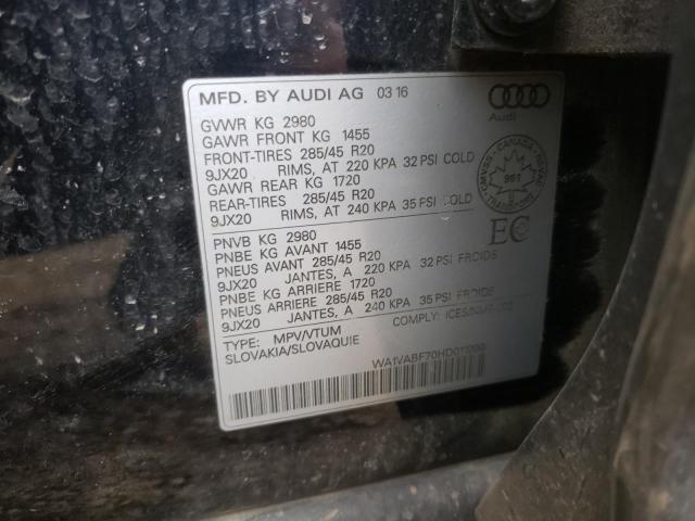 2017 AUDI Q7 PRESTIG - WA1VABF70HD011999