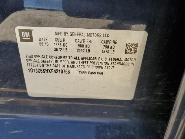 2015 CHEVROLET SONIC LT - 1G1JC6SHXF4210763