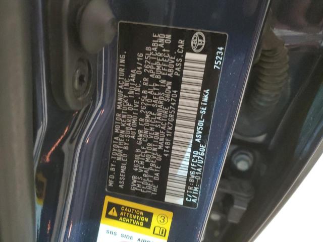 2016 TOYOTA CAMERY 4T4BF1FK7GR574704