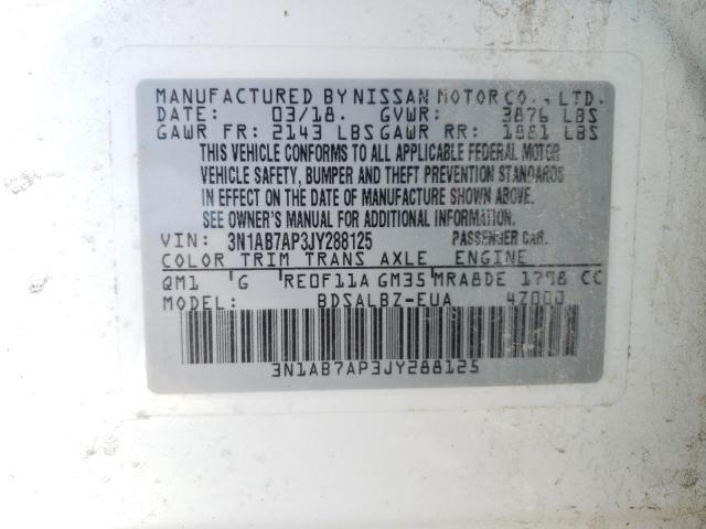 3N1AB7AP3JY288125 Nissan SENTRA S