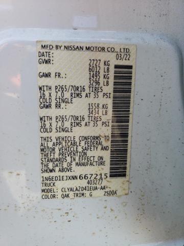 1N6ED1EJXNN667215 Nissan FRONTIER S