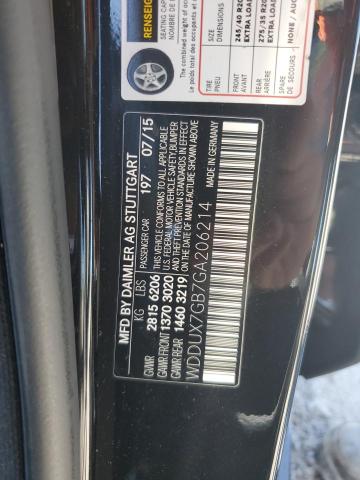 2016 MERCEDES-BENZ S MERCEDES - WDDUX7GB7GA206214