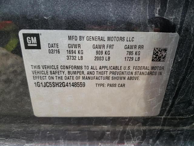 2016 CHEVROLET SONIC LT - 1G1JC5SH2G4148559