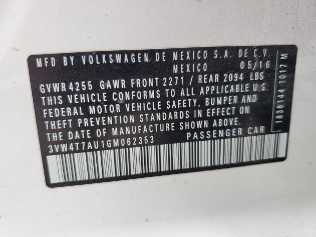2016 VOLKSWAGEN GTI S/SE - 3VW4T7AU1GM062353