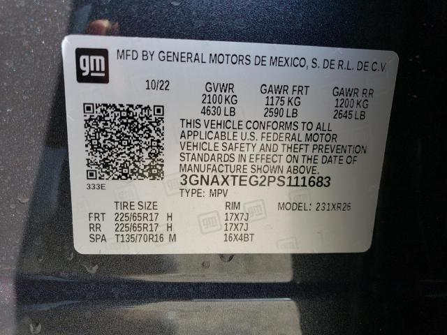2023 CHEVROLET EQUINOX LT - 3GNAXTEG2PS111683