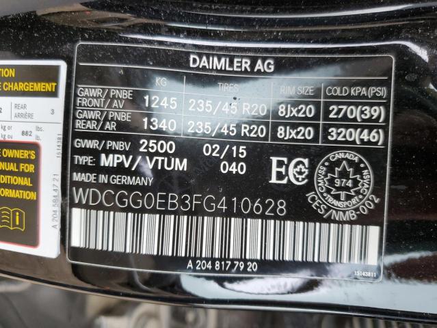 2015 MERCEDES-BENZ GLK 250 BL - WDCGG0EB3FG410628