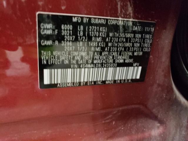 4S4WMALD9L3435830 Subaru Ascent Limited