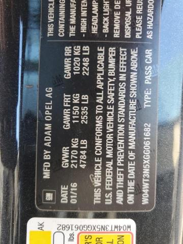 2016 BUICK CASCADA PR W04WT3N5XGG061682