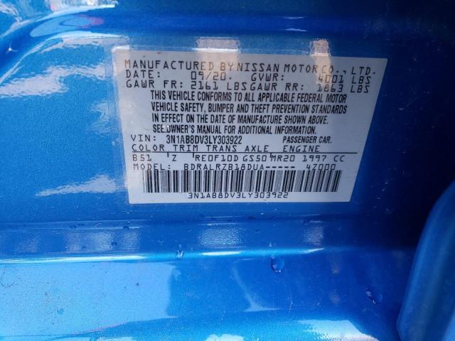 3N1AB8DV3LY303922 Nissan SENTRA SR