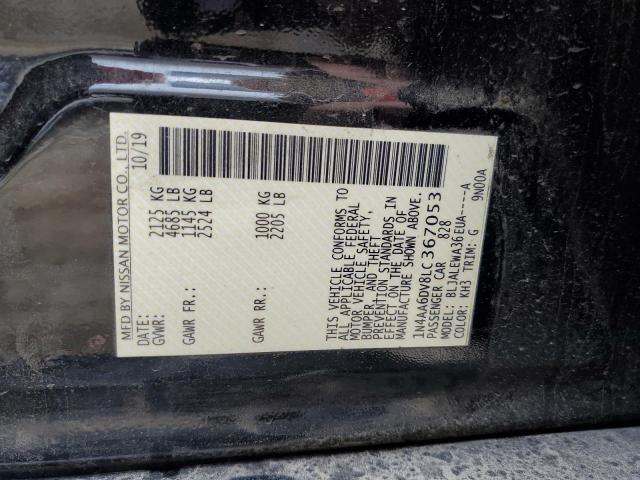 2020 NISSAN MAXIMA SL - 1N4AA6DV8LC367053