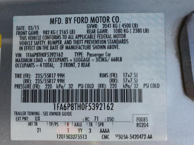 1FA6P8TH0F5392162 Ford MUSTANG