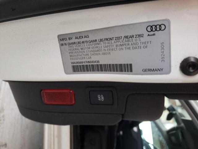 2017 AUDI A4 ULTRA P - WAUKMAF47HN040438