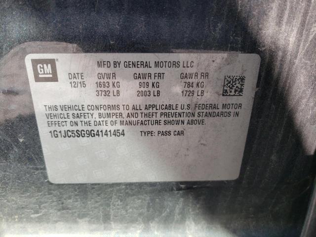 2016 CHEVROLET SONIC LT - 1G1JC5SG9G4141454