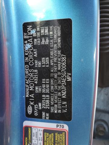 2016 KIA SOUL EV - KNDJP3AE5G7006387