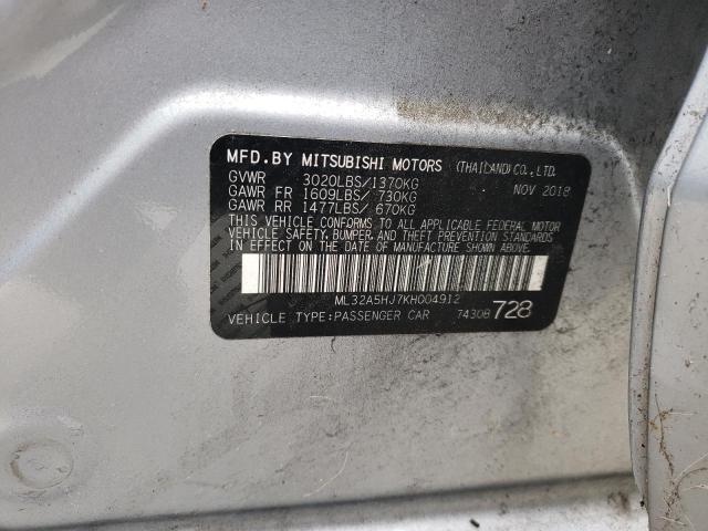 2019 MITSUBISHI MIRAGE LE ML32A5HJ7KH004912